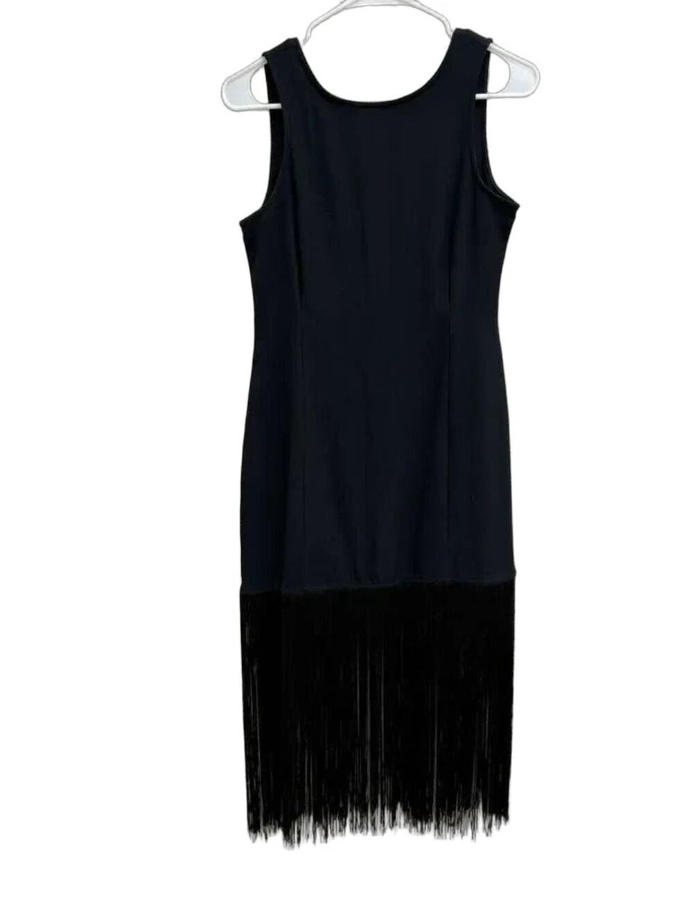 Abercrombie & Fitch Black Fringe Hem Sleeveless Dress XS